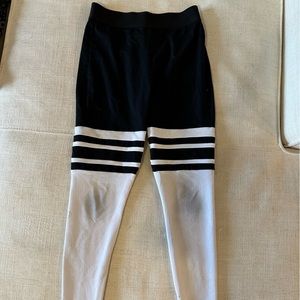 Bombshell sportswear leggings stocking Thigh Highs - White/Black